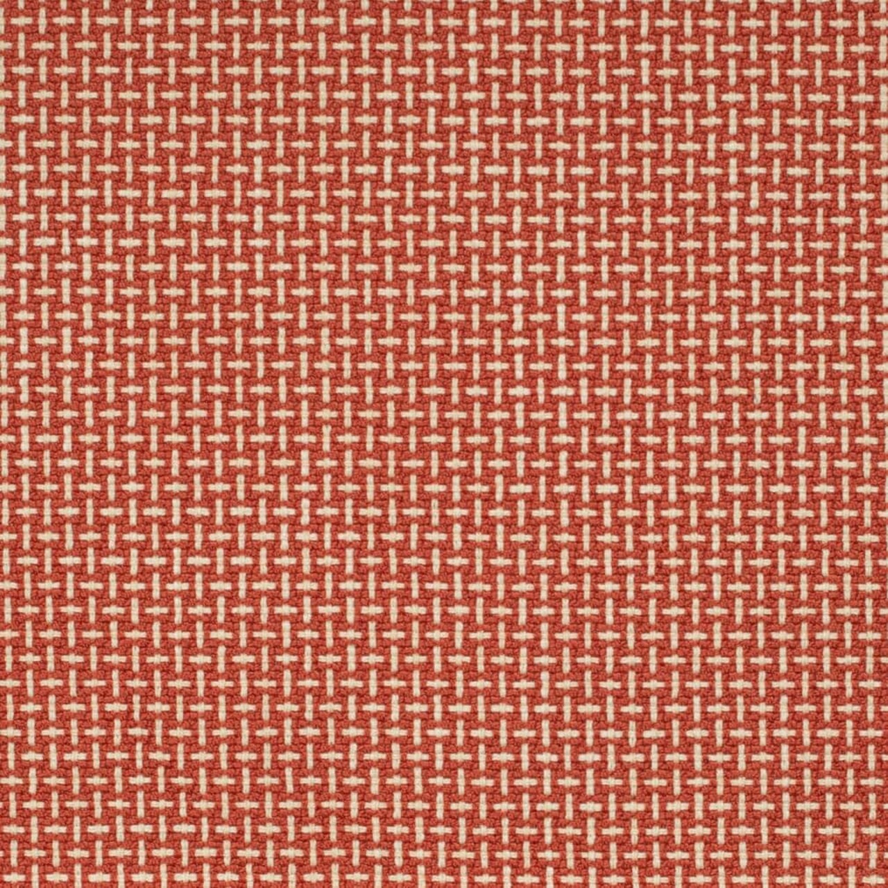 Red Small Scale Geometric Woven Pattern Upholstery Fabric by The Yard - SKU: Fairfax Papaya